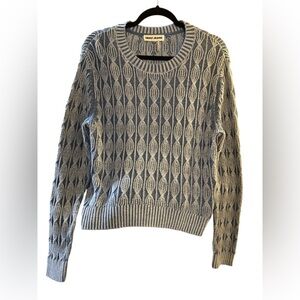DKNY blue Textured Crew Neck Sweater